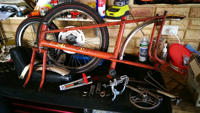 raleigh chopper with engine